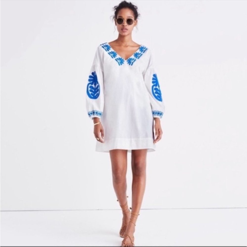 Madewell Embroidered Blanca Dress Small